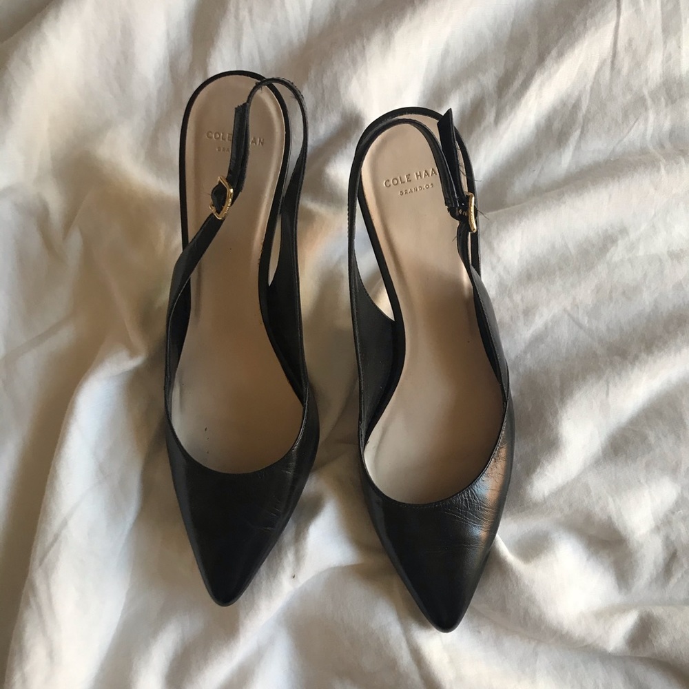 Cole Hagan leather slingback heels